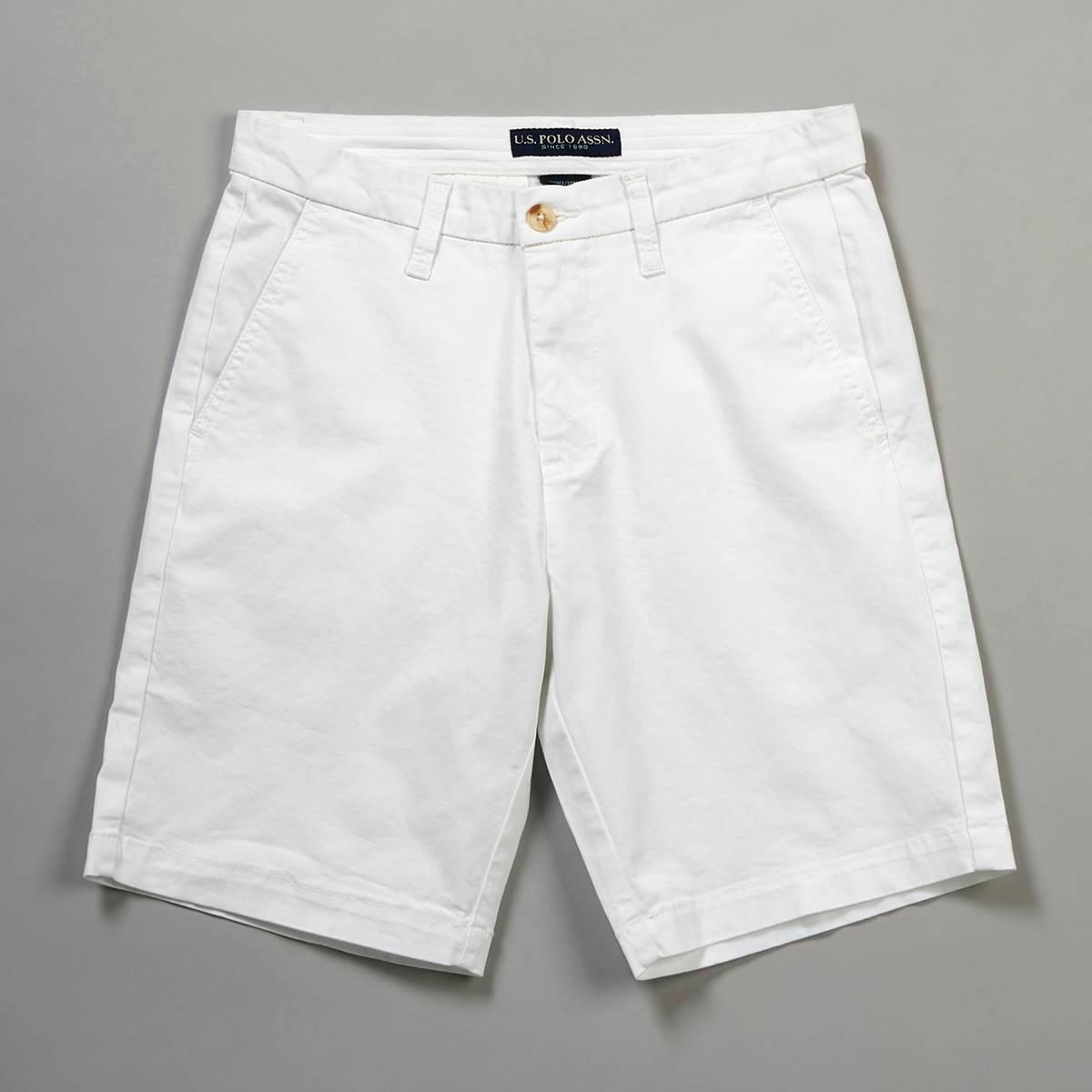 Mens U.S. Polo Assn.(R) White Walk Shorts