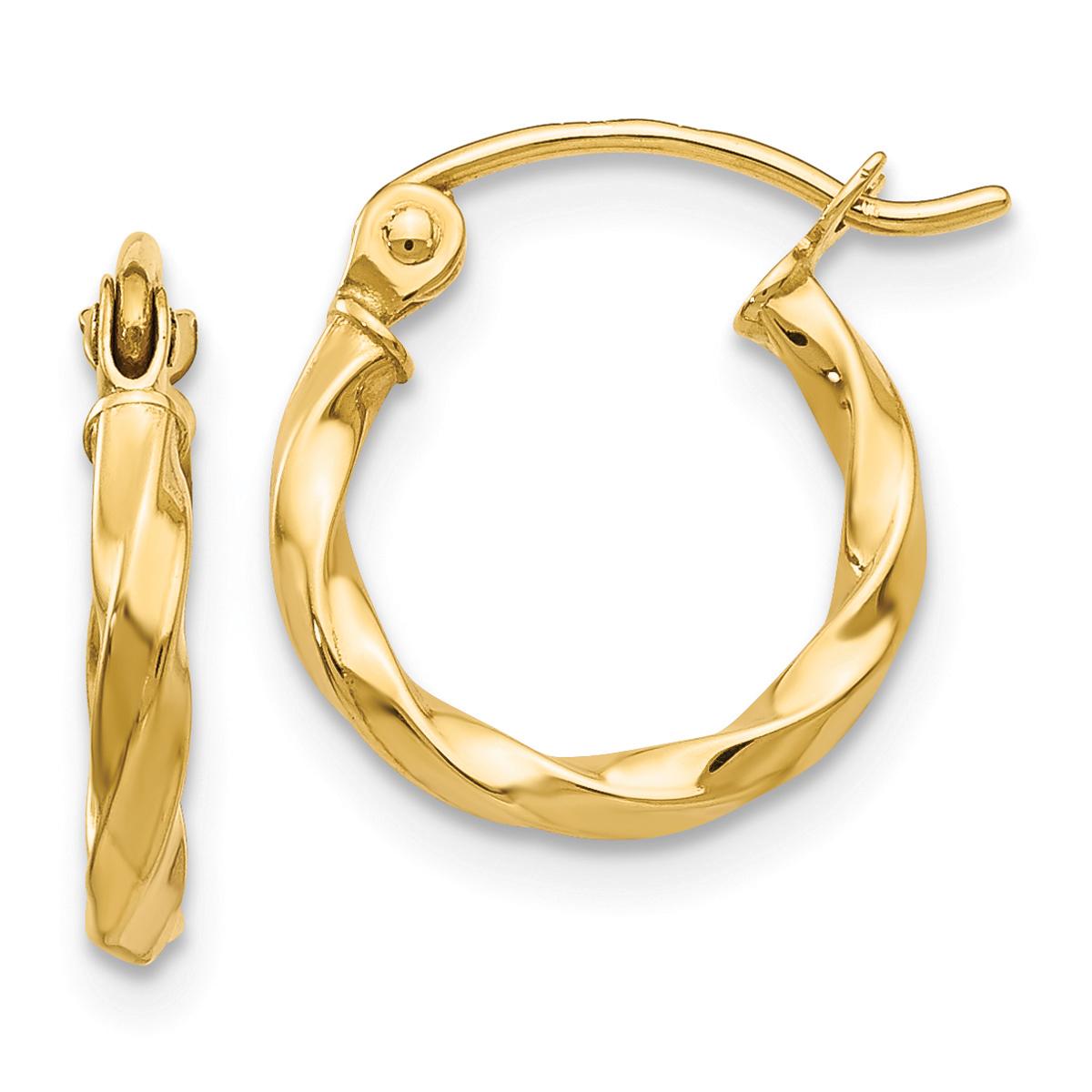 Gold Classics(tm) 14kt. Gold 10mm Hoop Earrings