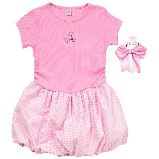 Girls (7-16) Sweet Butterfly® Cherry/Gingham Bubble Dress