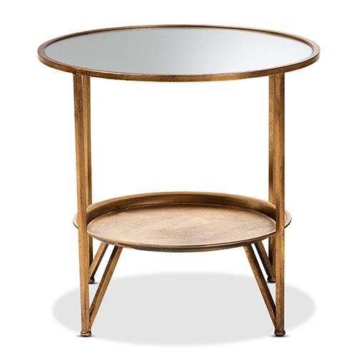 Baxton Studio Tamsin Accent Table with Tray Shelf