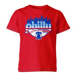 Boys (8-20) Tailgate Philadelphia Baseball Sky Flag Tee
