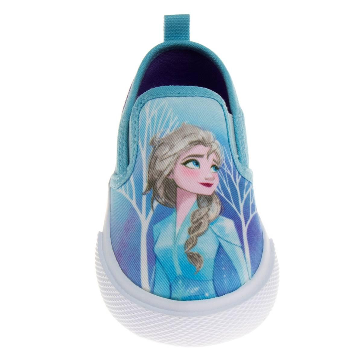 Little Girls Disney Frozen Elsa and Anna Slip-On Fashion Sneakers