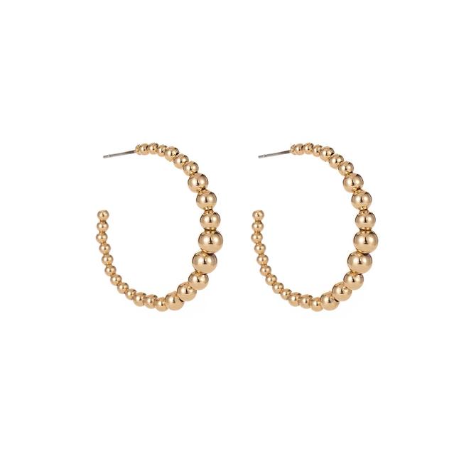 Roman Gold-Tone Graduating Round Hoop Earrings