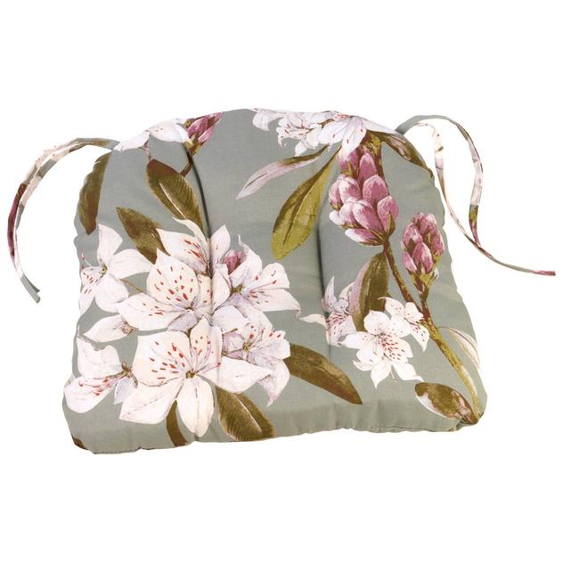 Jordan Manufacturing Floral chair Cushion - Purple/White