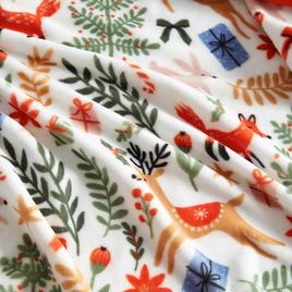 Martha Stewart Holiday Woodland Throw Blanket