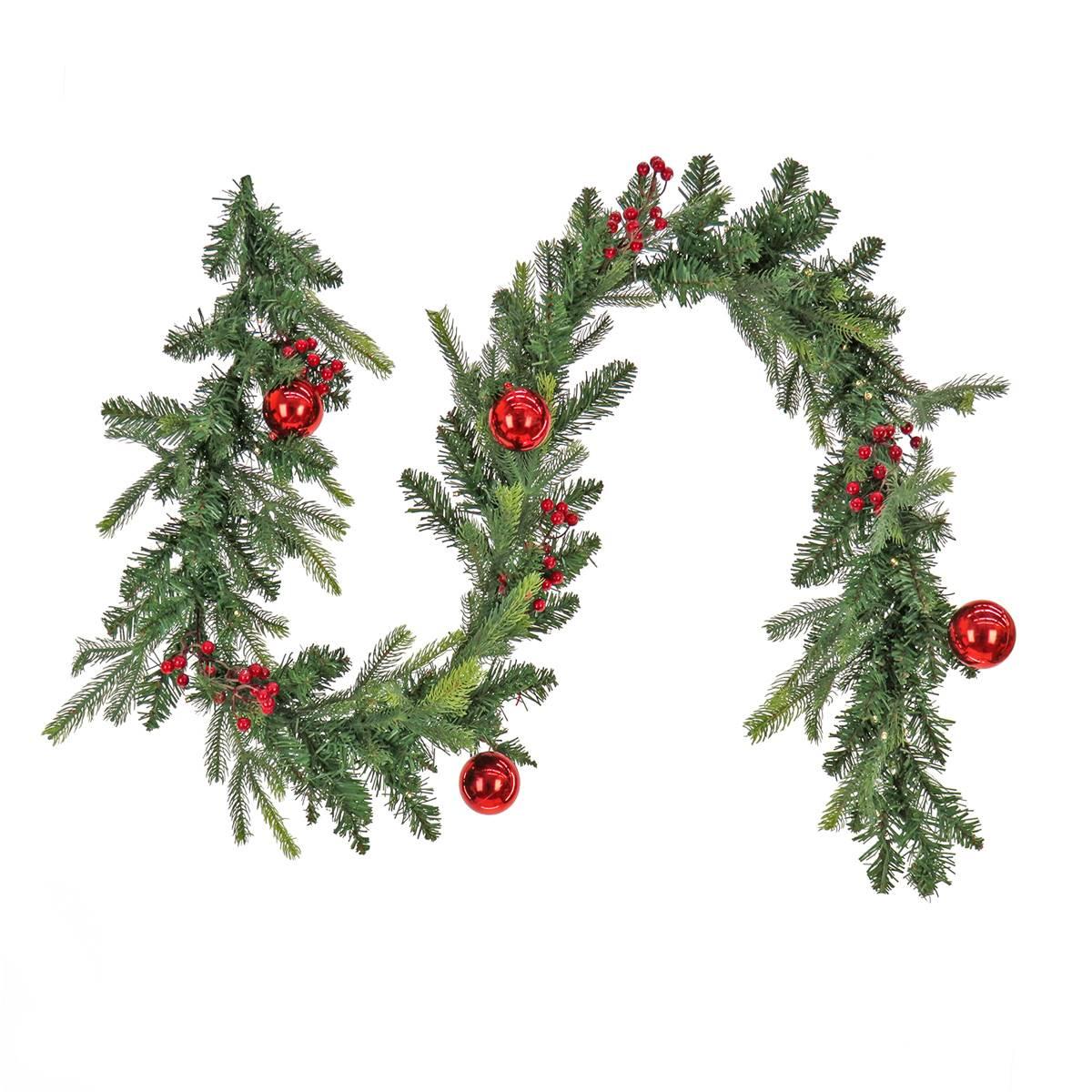 National Tree Feel Real(R) Scotch Creek Fir Garland w/ 50 LED Light