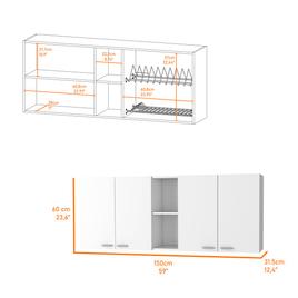 FM FURNITURE Winslow 59in. Wall Cabinet