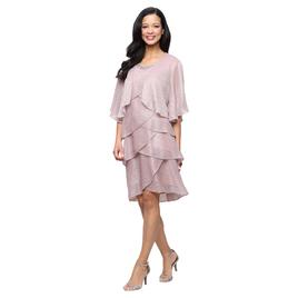 Petites SLNY Shimmer Tier Jacket Dress