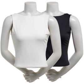 Juniors Pink Rose 2pk. Low Back Contour Knit Tank Tops