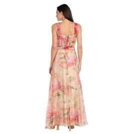 Womens R&M Richards Sleeveless Floral Organza Evening Gown
