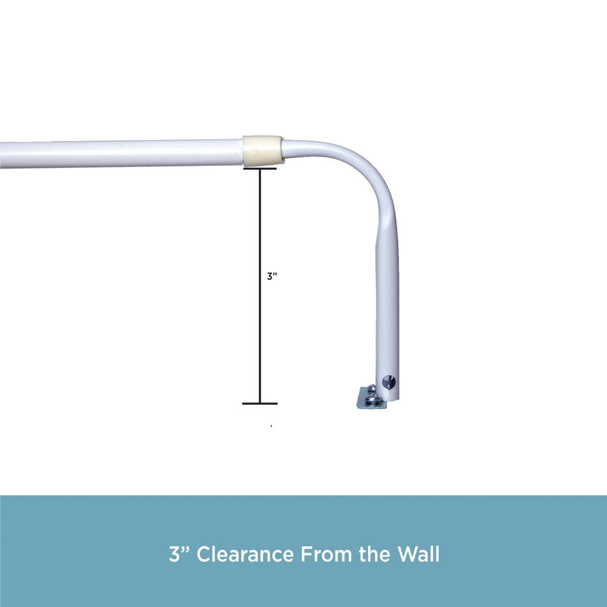 Single 3 1/2in. Lockseam Curtain Rod