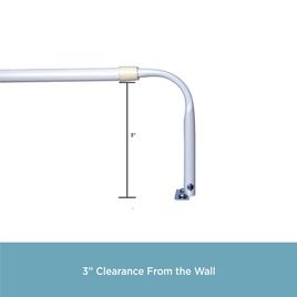 Single 3 1/2in. Lockseam Curtain Rod