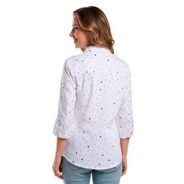 Womens Emily Daniels Star Dot Roll Tab Sleeve Button Down