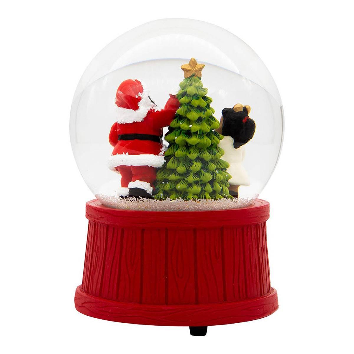Kurt Adler Musical African American Santa Water Globe