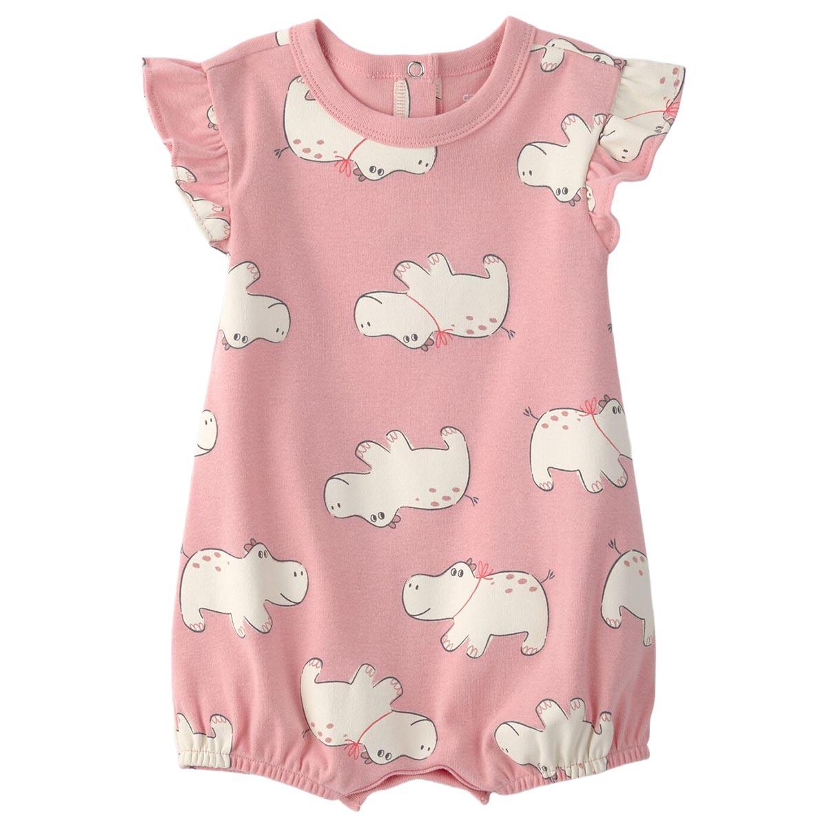 Baby Girl (NB-24M) Carter''s Ig Pink Hippo Print Romper