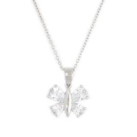 Sterling Silver Cubic Zirconia Butterfly Pendant