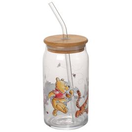 Disney Winnie the Pooh Daisy Chain 3D 16oz. Glass Sipper