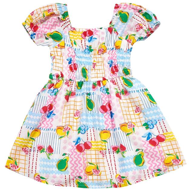 Toddler Girl Japna Kiwi Smocked Fruit Puff Dress