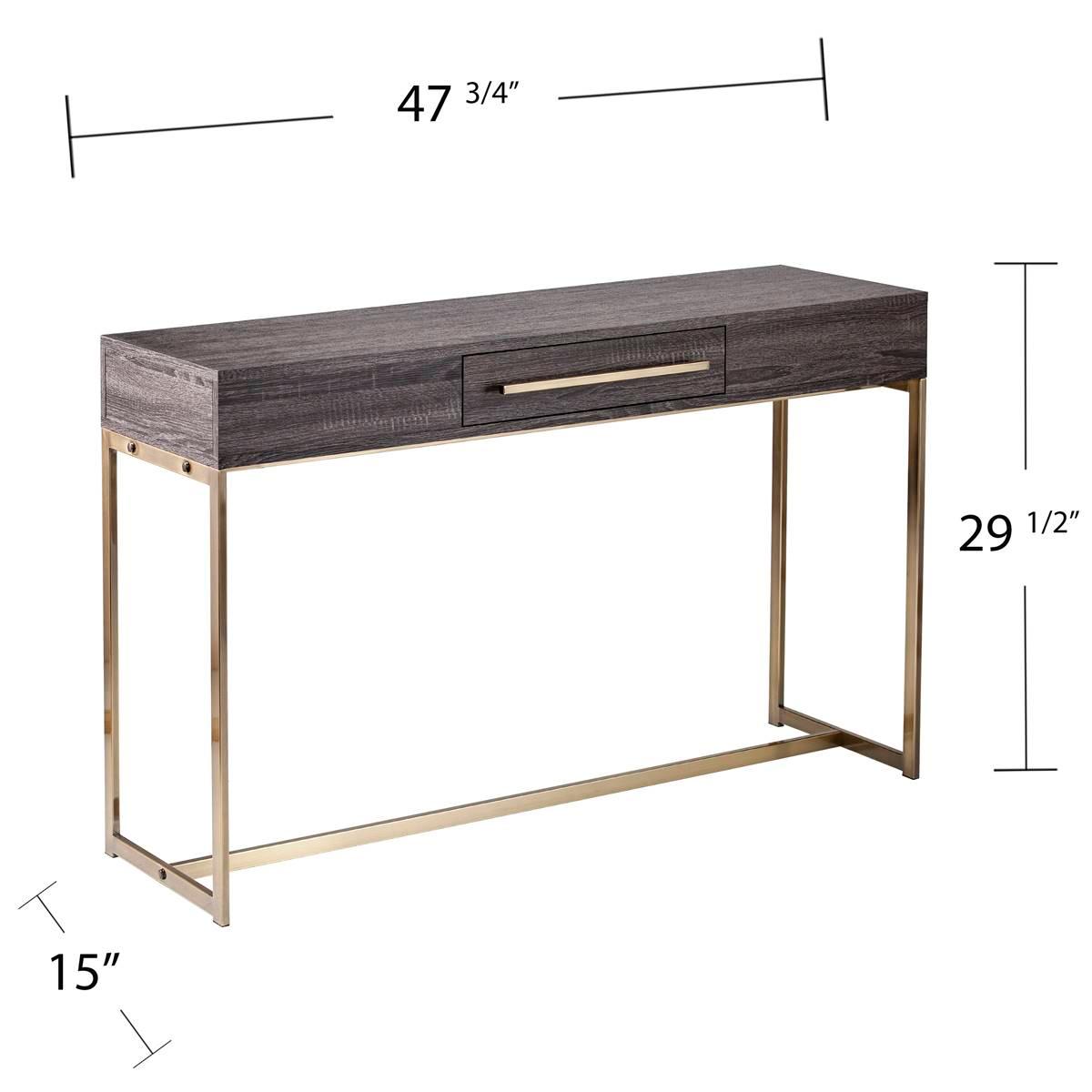 Southern Enterprises Akmonton Long Console Table w/ Storage