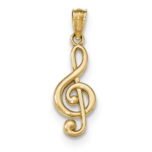 Gold Classics(tm) 14k. Music Note Pendant