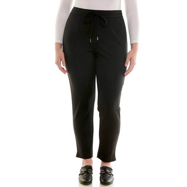 Plus Size Zac & Rachel Slim Leg Compression Drawstring Pants