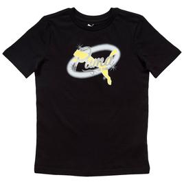 Boys (8-20) Puma(R) Airbrush Short Sleeve Tee - Puma Black