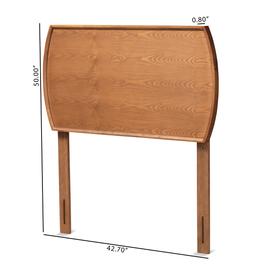 Baxton Studio Laurien Ash Walnut Wood Twin Size Headboard