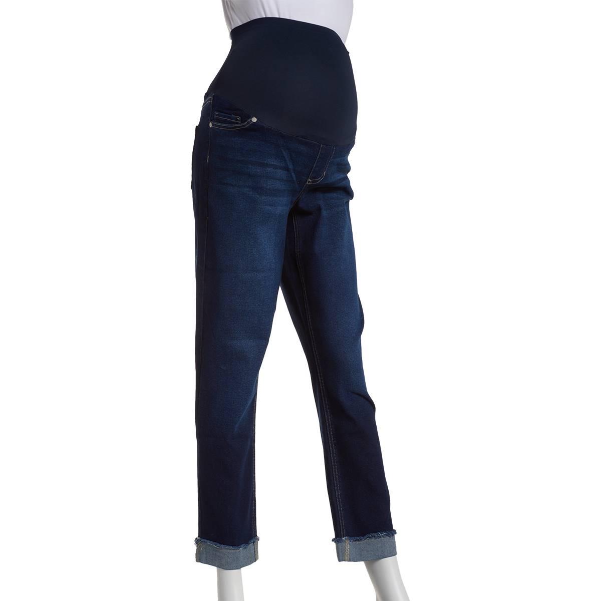 Womens Savi Parker Slim Girlfriend Turn Up Cuff Maternity Jeans