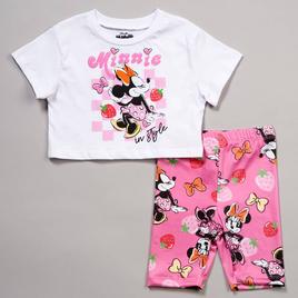 Toddler Girl Disney Minnie In Style Tee & Bike Short Set