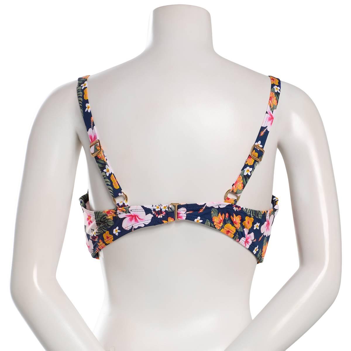 Womens Catherine Malandrino Floral Bloom Bikini Swim Top