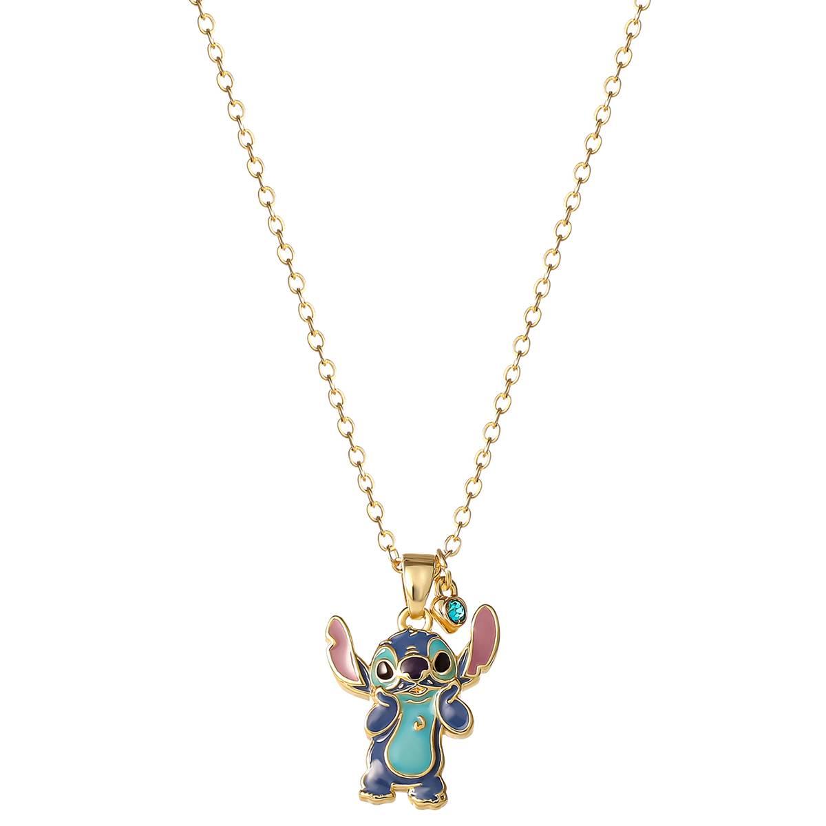 Brass Stitch Pendant Necklace