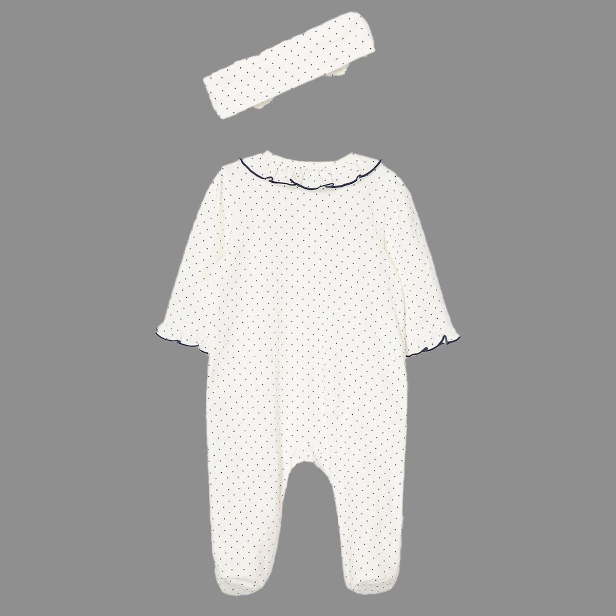 Baby Girl (NB-9M) Little Me® Rosebud Footed Sleeper w/Headband