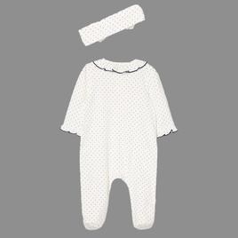 Baby Girl (NB-9M) Little Me® Rosebud Footed Sleeper w/Headband