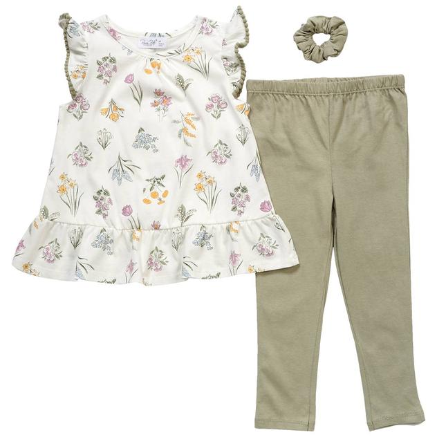Toddler Girl René Rofé® 3pc. Floral Garden Tunic & Leggings Set
