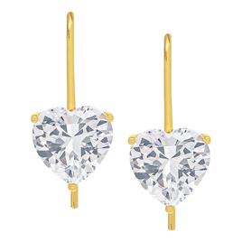 Gianni Argento Lab Grown Sapphire Heart Earrings