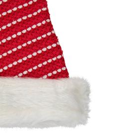 Northlight 17in. Red and White Striped Santa Hat With Pom Pom