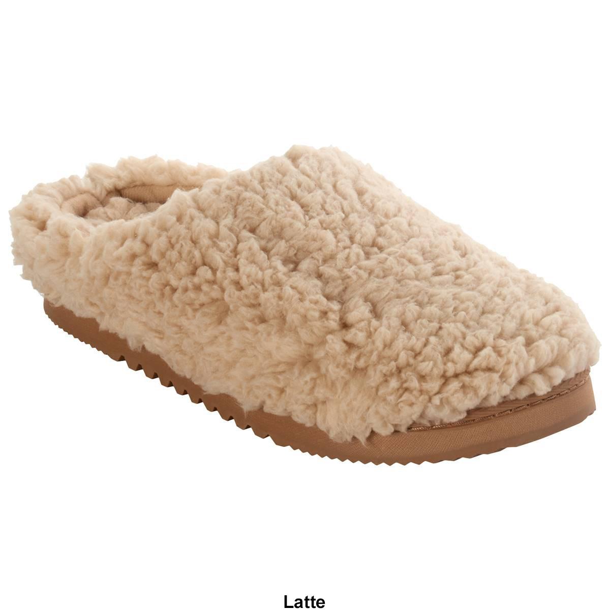 Womens Dearfoams® Fiona Teddy Clog Slippers