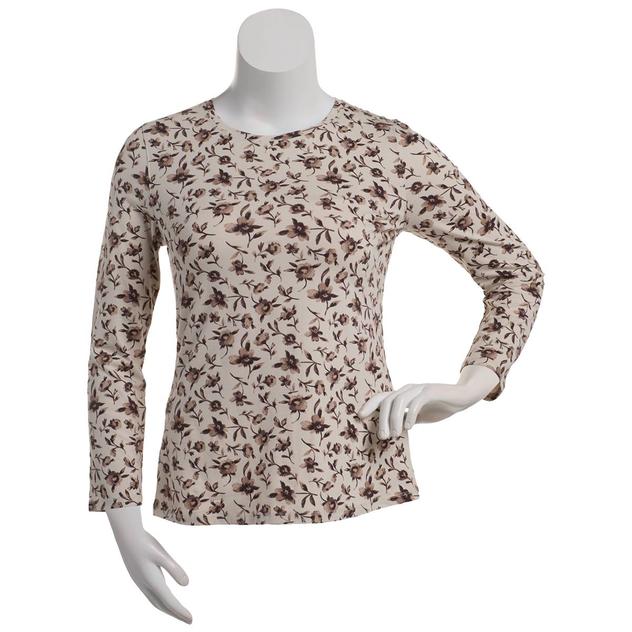 Petite Preswick & Moore® Long Sleeve Floral Tee