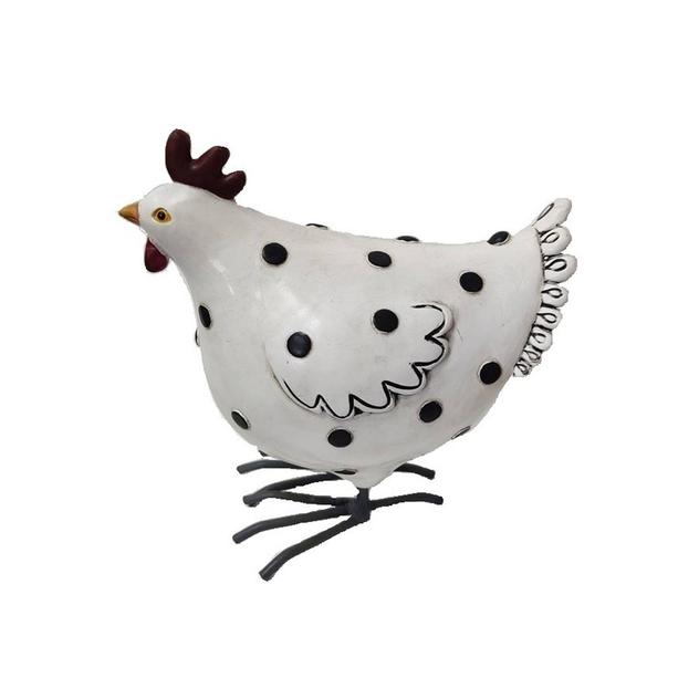 Santa's Workshop 6in. Spotted Shabby Chic Chicken