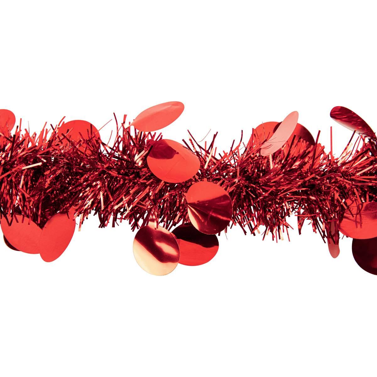 Northlight Seasonal 50ft. Red With Polka Dots Tinsel Garland