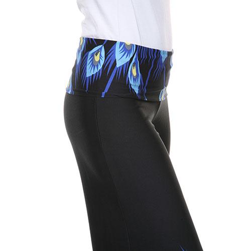 Womens White Mark Print Palazzo Pants - Peacock