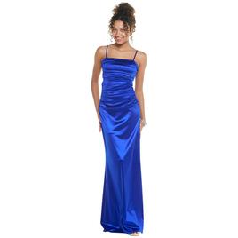 Juniors Emerald Sundae Satin Corset A-Line Dress