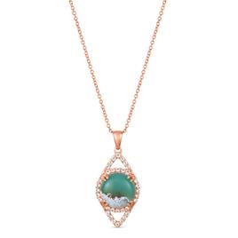 Le Vian(R) Peacock Aquaprase(tm) &  Vanilla Diamond Topaz(tm) Pendant