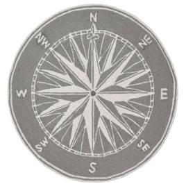 Liora Manne Front Porch Compass Indoor/Outdoor Round Area Rug