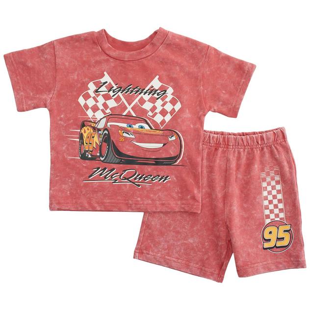 Toddler Boy Disney Pixar Cars™ McQueen Faded Tee & Shorts Set