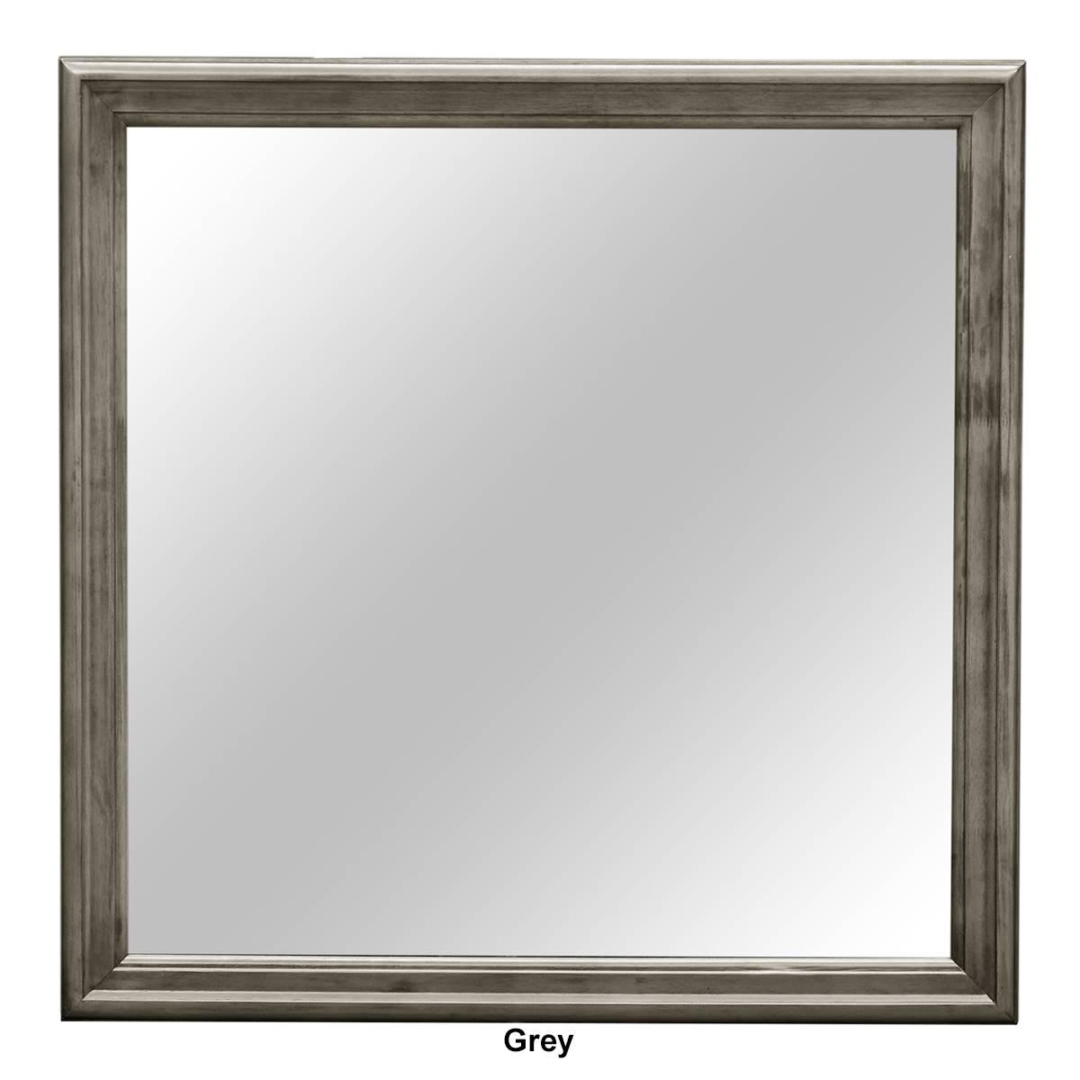 Passion Furniture Classic Square Wood Dresser Mirror - 38x38