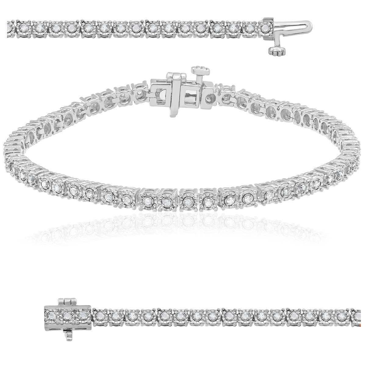 Nova Star(R) Sterling Silver 1/2ctw. Lab Grown Diamond Bracelet