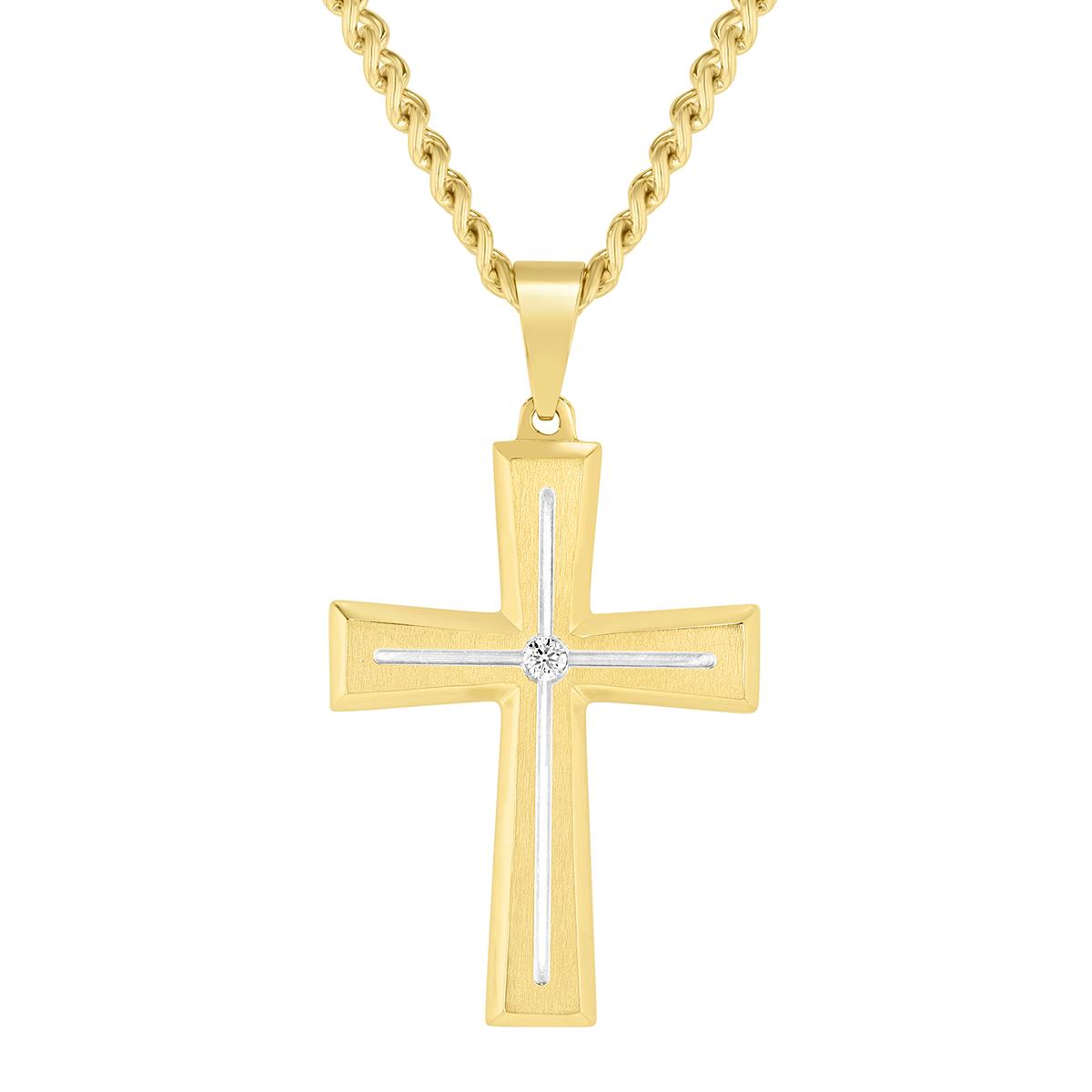 Mens Gentlemen''s Classics(tm) Lab Grown Diamond Cross Pendant