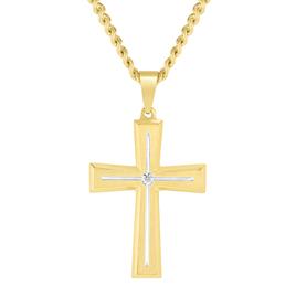 Mens Gentlemen''s Classics(tm) Lab Grown Diamond Cross Pendant