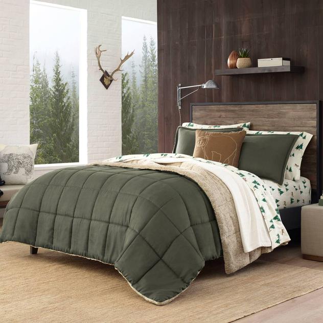 Eddie Bauer Sherwood Green Reversible Comforter Set